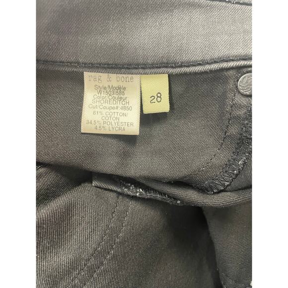 Rag & Bone black sheen skinny jeans leggings women's size 28 - Picture 6 of 6